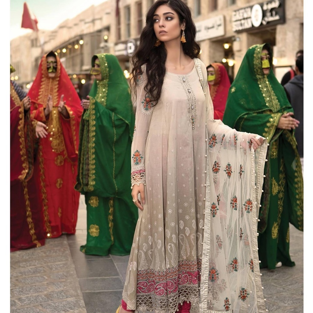 Maria B Luxury Lawn Embroidered Pakistani 3pc Suit